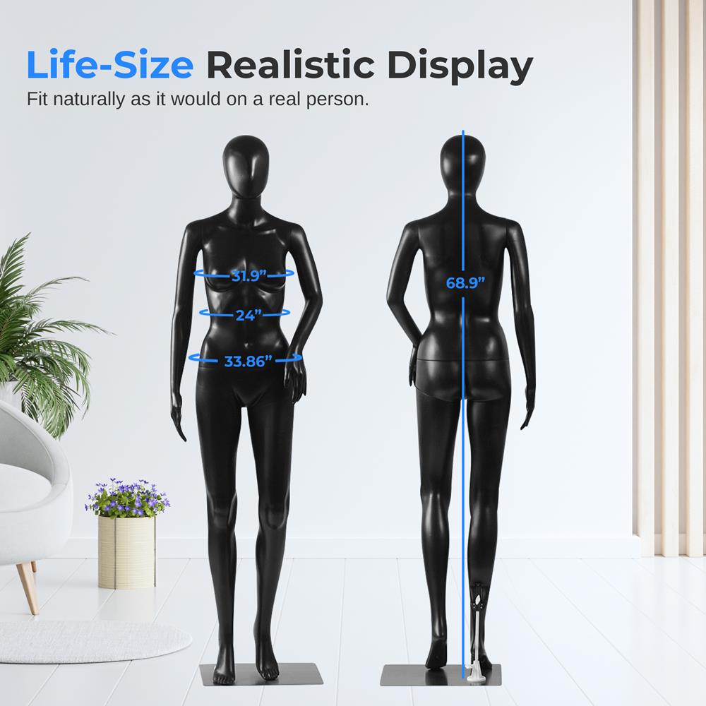 dress fitting mannequin DE-LIANG High End Half Body Female Display Dress Form Adjustable Linen Mannequin Torso Model Fashion Window Fitting Mannequin Manikin Head For Wigs