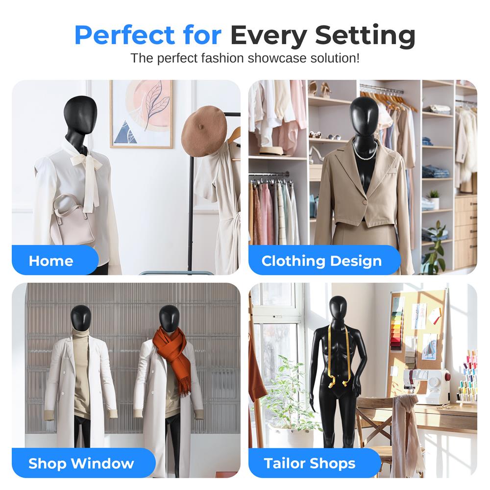 Female Mannequin Dress Form, Realistic Face, Flexible Limbs, 68.9" Pyle USA Female Mannequin Dress Form, Realistic Face, Flexible Limbs, 68.9" Pyle USA