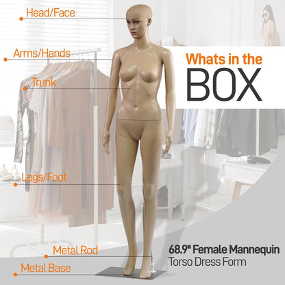 product image number 7 for SereneLife Female Torso Dress Form Mannequin