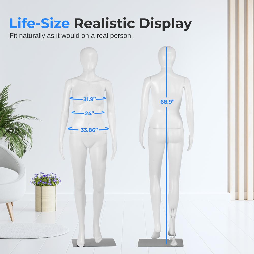 Female Mannequin Dress Form - Realistic, Adjustable, Durable Metal Base Pyle USA Female Mannequin Dress Form - Realistic, Adjustable, Durable Metal Base Pyle USA