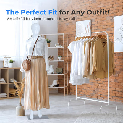 Female Mannequin Dress Form - Realistic, Adjustable, Durable Metal Base