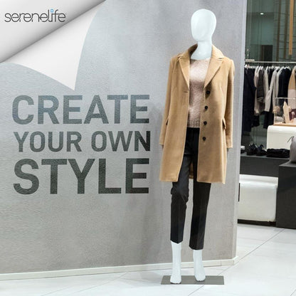 Female Mannequin Dress Form, Adjustable 360¬∞ Head, Durable PP, 68.9"