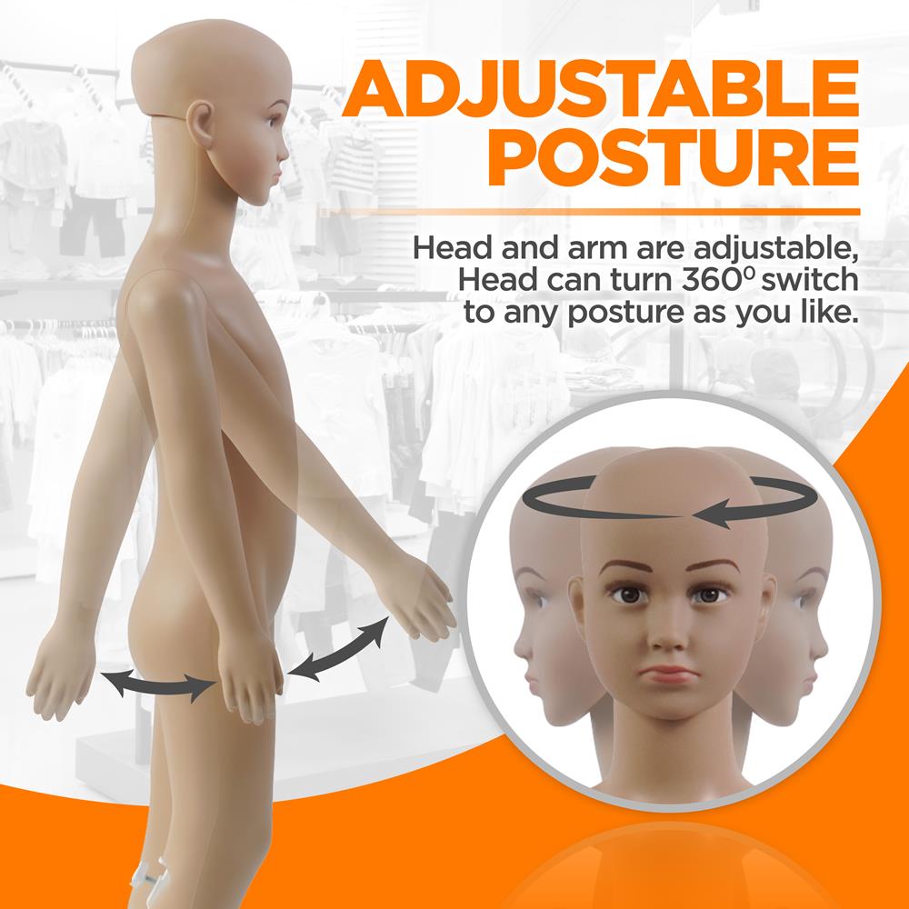 Mannequin En Plastique Pour Enfants De 4 Ans, Modèle D'exposition De Vêtements Pour Garçons Et Filles, Mannequin De Maquillage 15