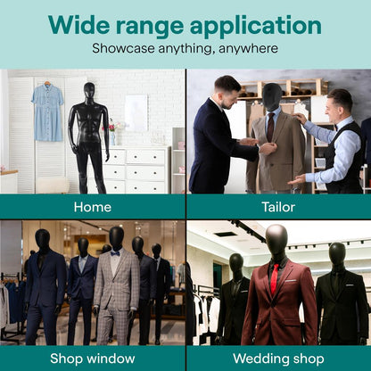 Male Mannequin 73" Adjustable Head Flexible Limbs Detachable Design