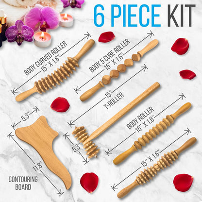 product image number 6 for SereneLife Wood Therapy Massage Tools Kit