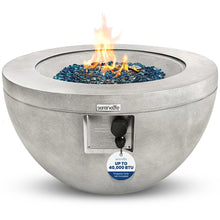 Outdoor Propane Fire Pit Table 40,000 BTU Weatherproof MGO Blue Glass