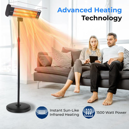 Infrared Patio Heater 1500W Efficient Carbon Fiber Remote Control