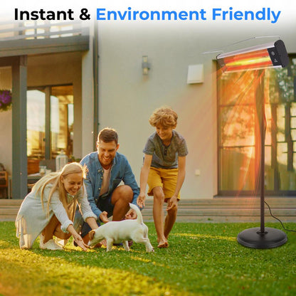 Infrared Patio Heater 1500W Efficient Carbon Fiber Remote Control