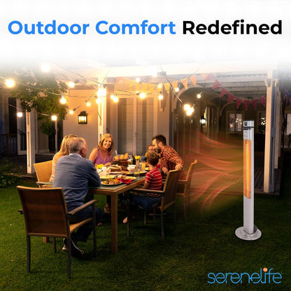 Infrared Patio Heater 1500W Remote Control Aluminum Alloy Indoor/Outdoor