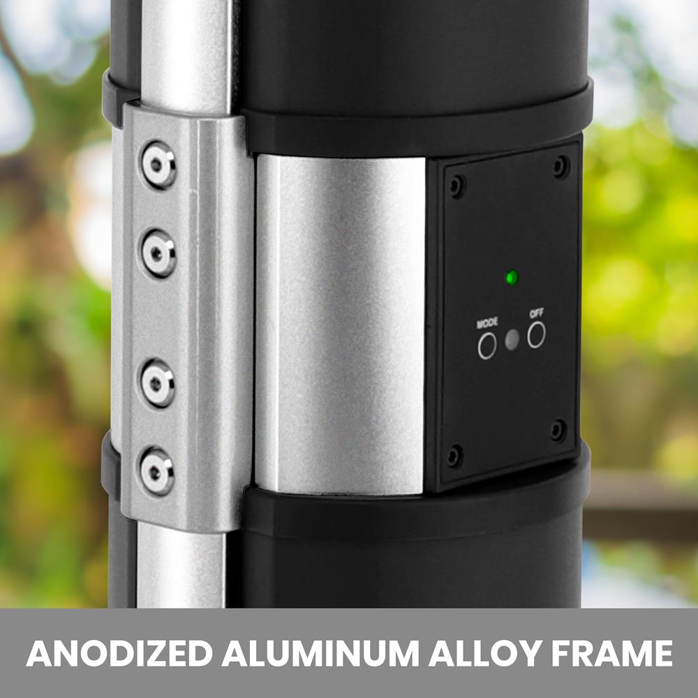 Infrared Patio Heater, Efficient 1500W, Aluminum, Remote Control - Thumbnail 4