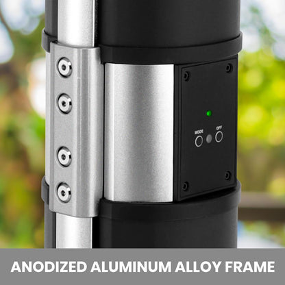 Infrared Patio Heater, Efficient 1500W, Aluminum Frame, Remote Control