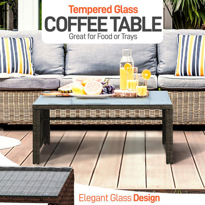 4-Piece Patio Set, Comfortable Cushions, Durable Rattan, Brown