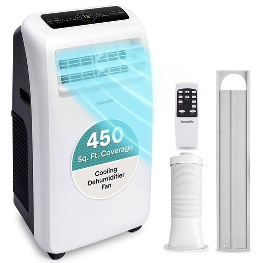 Portable Air Conditioner 10,000 BTU Efficient Cooling Dehumidifier White