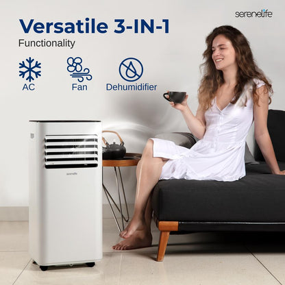 Portable Air Conditioner 10000 BTU Efficient Cooling Dehumidifier White