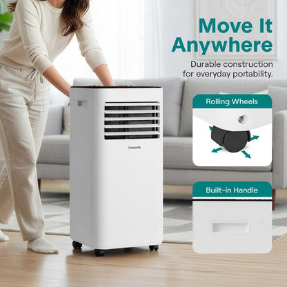 Portable Air Conditioner 10000 BTU Efficient Cooling Dehumidifier White