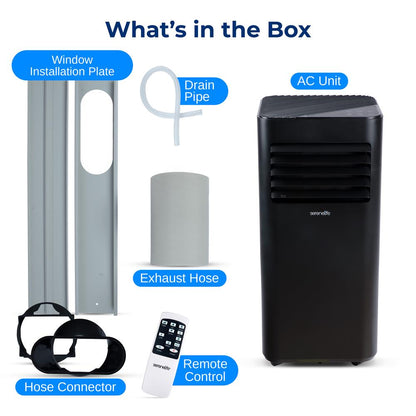 Portable Air Conditioner 10000 BTU Efficient Cooling Compact White