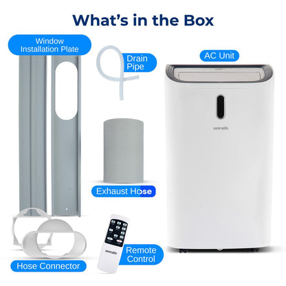 Portable Air Conditioner 12000 BTU Efficient Cooling White