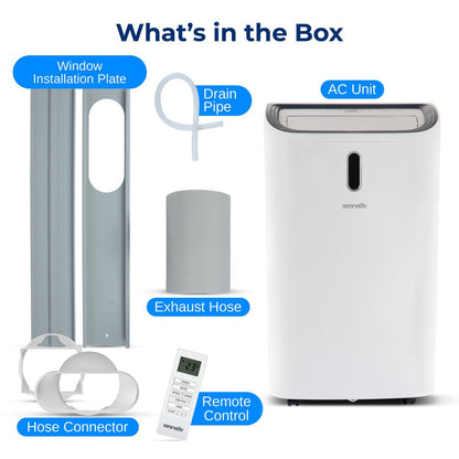 Portable Air Conditioner 14000 BTU Efficient Cooling White