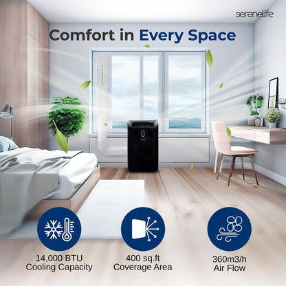 Portable Air Conditioner 14000 BTU Efficient Cooling Remote Control