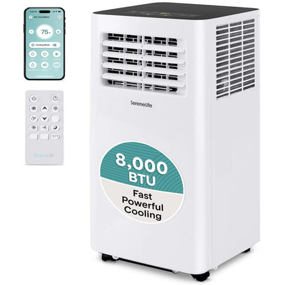 Portable Air Conditioner - Compact Home A/C Cooling Unit With Built-In Dehumidifier & Fan Modes, Includes Window Mount Kit (8,000 Btu)