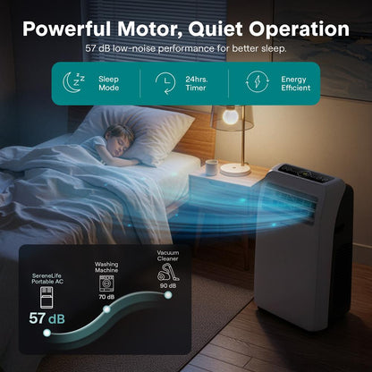 Portable Air Conditioner 8,000 BTU Efficient Cooling Remote Control