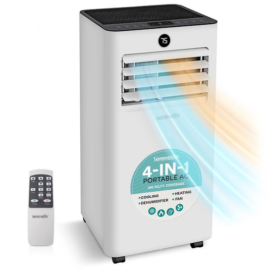 Portable 8000 BTU AC Heater Combo, Efficient Cooling, Remote Control