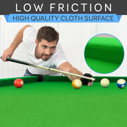 6-Ft Folding Pool Table, Space-Saving, Durable Surface, Portable Design