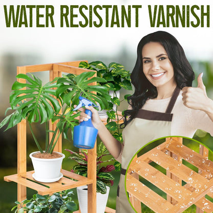 product image number 4 for SereneLife 5 Tier Bamboo Plant Rack