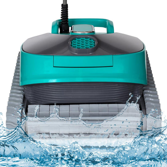 Robotic Pool Cleaner, Effortless Cleaning, Dual Brushes, Inground Pools