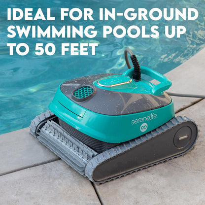 Robotic Pool Cleaner, Effortless Cleaning, Dual Brushes, Inground Pools