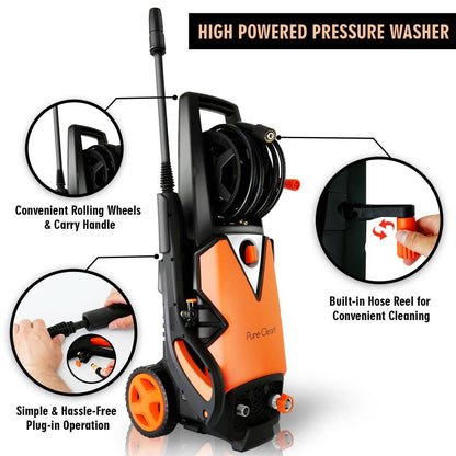 product image number 4 for Pyle Pure Clean Hose & Reel Pressure Washer
