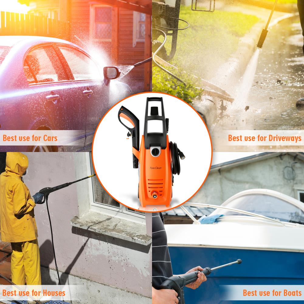 Electric Pressure Washer 2000PSI Adjustable Nozzle Rolling Wheels - Thumbnail 5