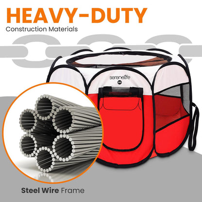 Foldable Pet Tent With Pet Bowl