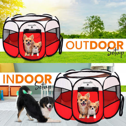 Foldable Pet Tent With Pet Bowl