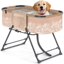 Foldable Dog Bath Tub, 360° Access, Marine Grade PVC, Beige