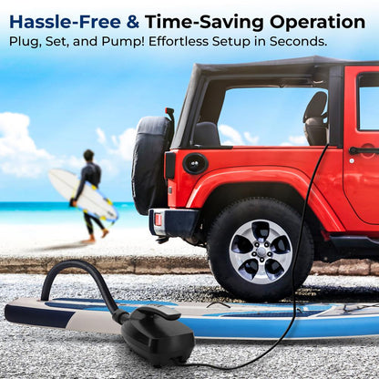 Inflatable Paddle Board Pump 20PSI High Pressure 12V DC Electric Air Pump