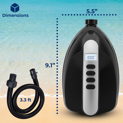Inflatable Paddle Board Pump 16PSI High Pressure 12V DC Electric Air Pump