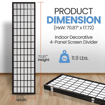 product image number 2 for SereneLife 4-Panel Room Divider
