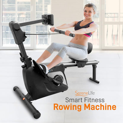 2-in-1 Rowing Machine & Bike - Weight Loss - 8 Magnetic Resistance Levels
