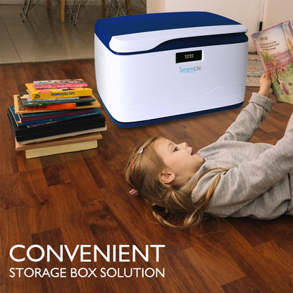 Locking Storage Bin 8 Gal Secure ABS Plastic Stackable Organizer