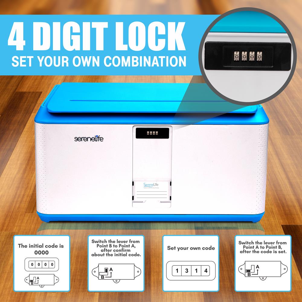 Lockable Storage Box 21 Gal Secure Combo Lock Reinforced ABS