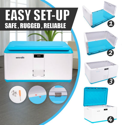 Lockable Storage Box 21 Gal Secure Combo Lock Reinforced ABS