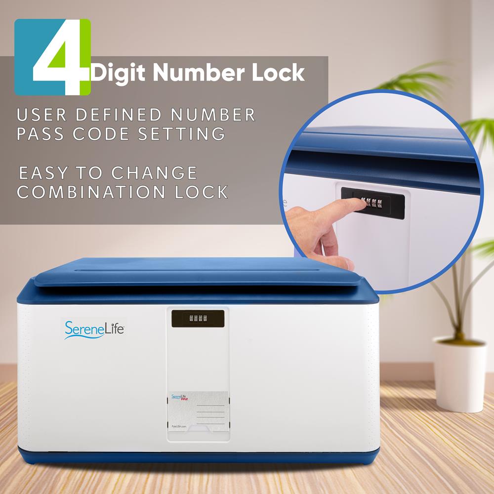 SereneLife Security Locking Storage Container Bin