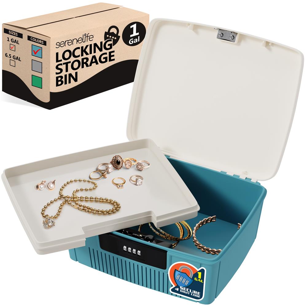 product image number 1 for SereneLife 2 Gallon Locking Storage Bin