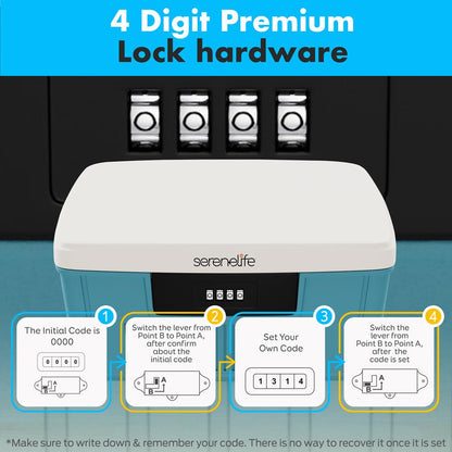 product image number 2 for SereneLife 2 Gallon Locking Storage Bin