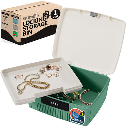 product image number 1 for SereneLife 2 Gallon Locking Storage Bin