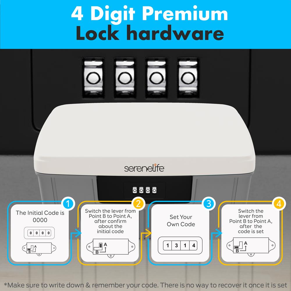 product image number 2 for SereneLife 2 Gallon Locking Storage Bin