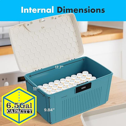 product image number 3 for SereneLife 8.5 Gallon Locking Storage Bin