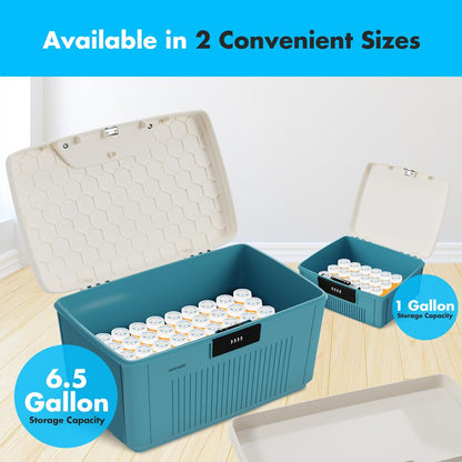 product image number 7 for SereneLife 8.5 Gallon Locking Storage Bin