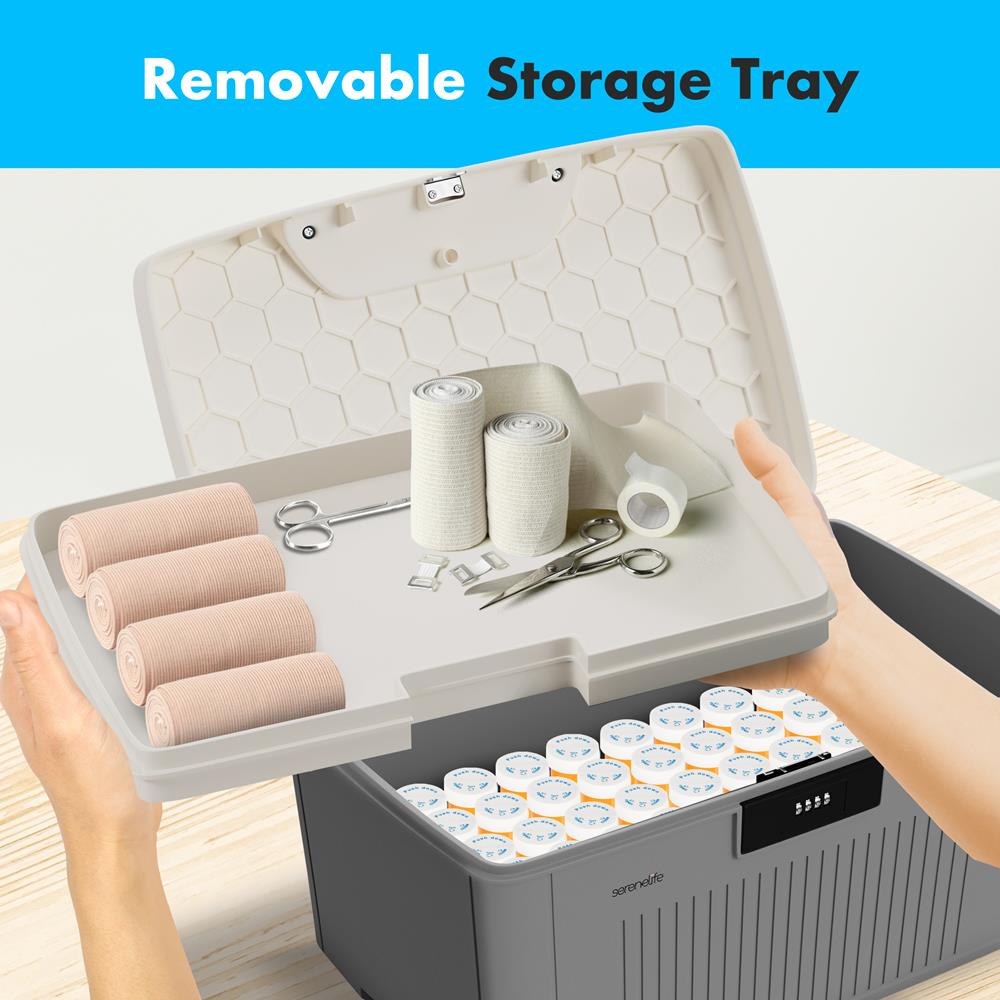 product image number 5 for SereneLife 8.5 Gallon Locking Storage Bin